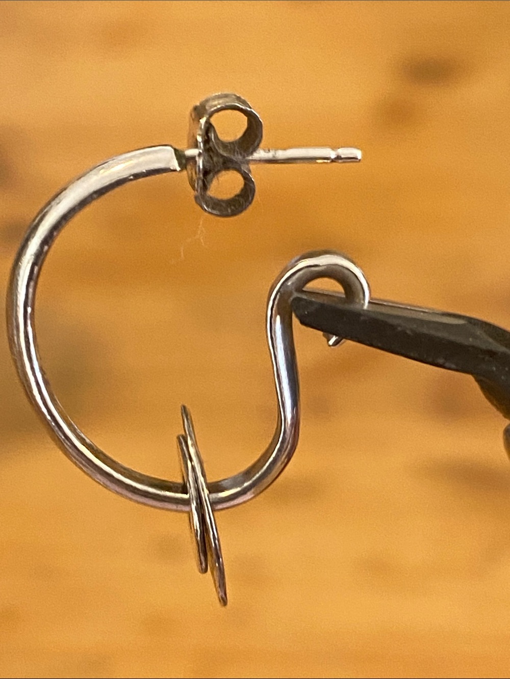 Silpada Sterling Silver Linked Hoop Earrings - Picture 5 of 7